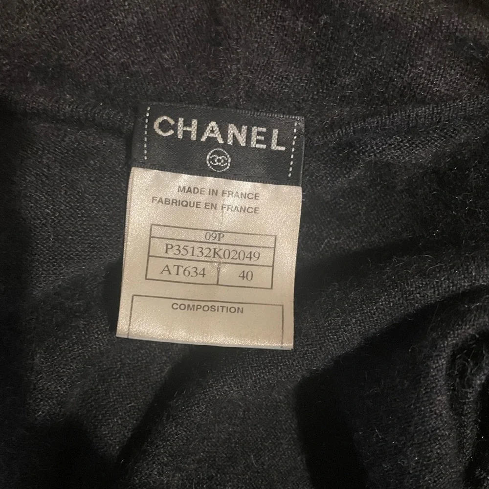 CHANEL CASHMERE cardigan / sleeveless long vest vintage‎